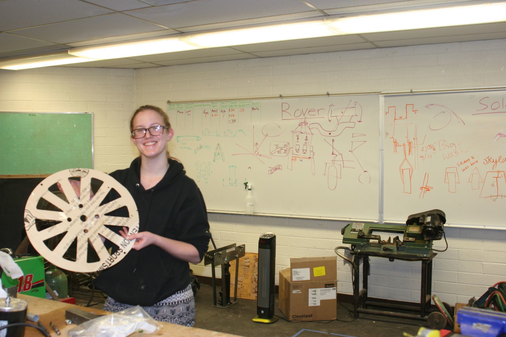 STEM projects shine at Fab Lab open house - Girls NASA Rover team
